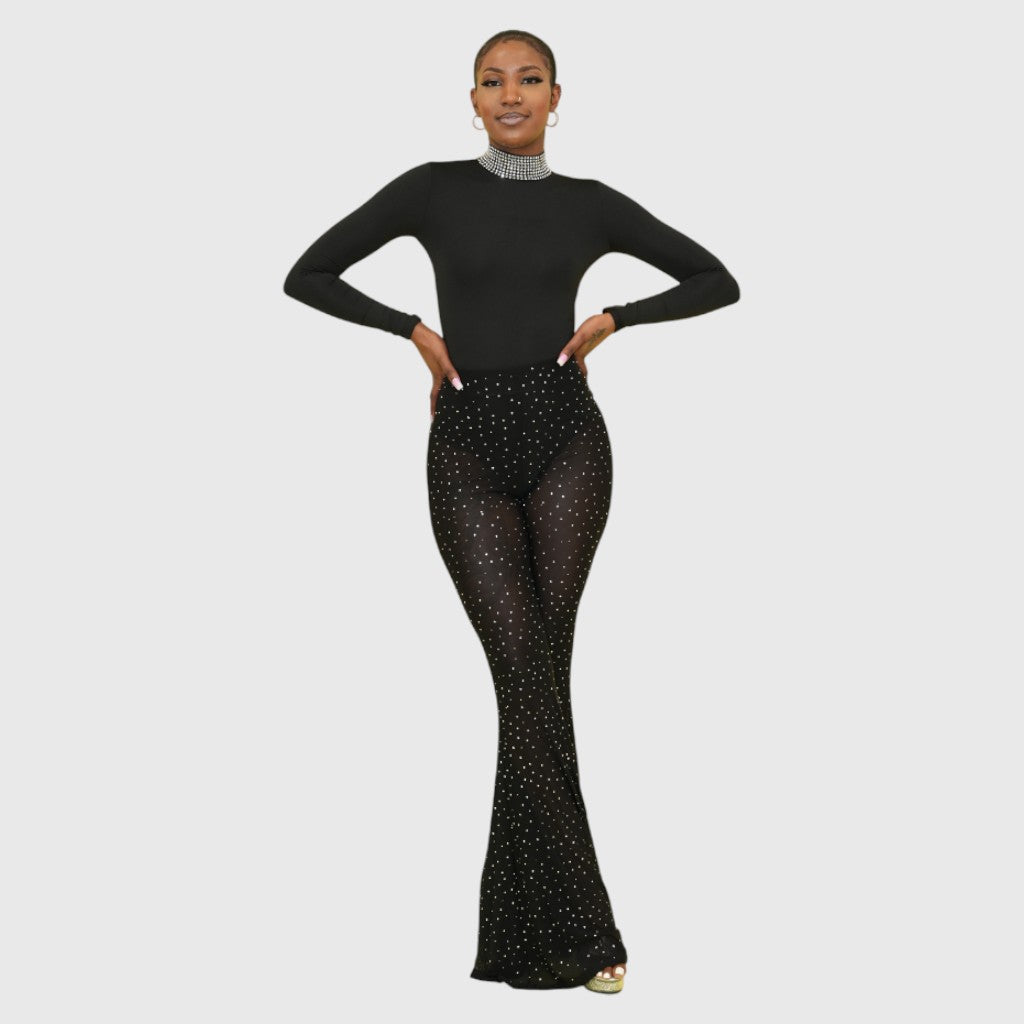 Swarosky Neck Bodysuit